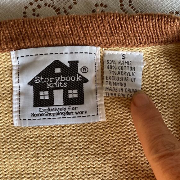 Storybook Knits Button Down Southwestern Embellished Sweater Size Small - Picture 9 of 16